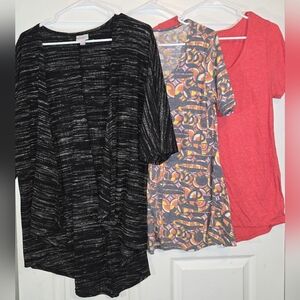 LOT LLR Sarah Black Duster Cardigan SM, and Two SM Items LOT